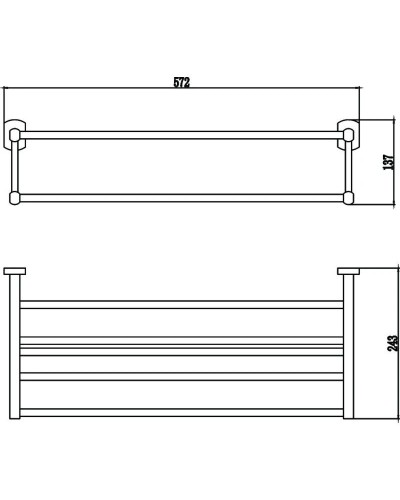 Полка для полотенец 57,2 см Savol 99 S-009944