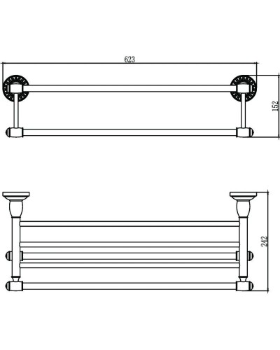 Полка для полотенец 62,3 см Savol 66C S-606644C