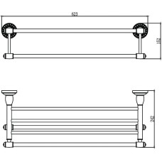 Полка для полотенец 62,3 см Savol 66H S-606644H