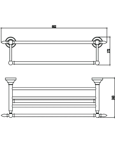 Полка для полотенец 65,2 см Savol 68A S-06845A