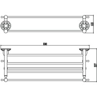 Полка для полотенец 59,8 см Savol 89C S-08944C