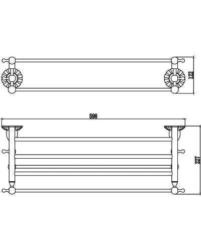 Полка для полотенец 59,8 см Savol 89C S-08944C