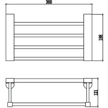 Полка для полотенец 36,8 см Savol 73 S-407344