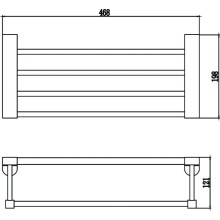 Полка для полотенец 46,8 см Savol 73 S-507344