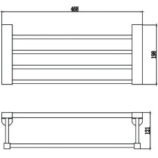 Полка для полотенец 46,8 см Savol 73 S-507344