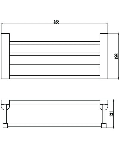 Полка для полотенец 46,8 см Savol 73 S-507344