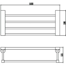 Полка для полотенец 56,8 см Savol 73 S-607344