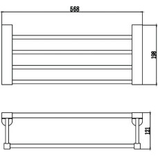 Полка для полотенец 56,8 см Savol 73 S-607344