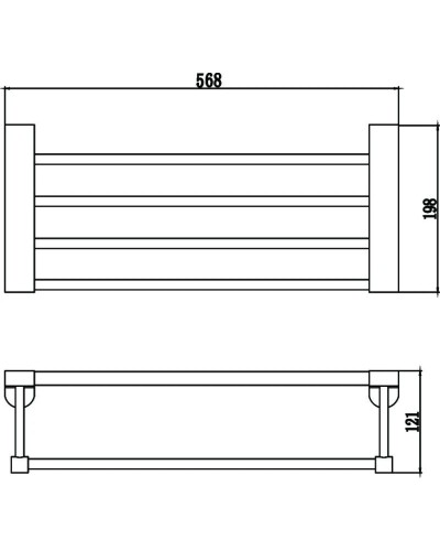 Полка для полотенец 56,8 см Savol 73 S-607344