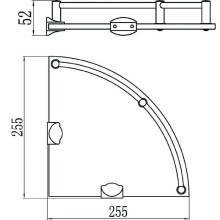 Полка угловая 25,5х25,5 см Savol S-003011