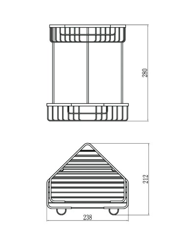 Полка угловая Savol S-002832-2