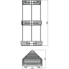 Полка угловая Savol S-002832-3