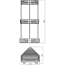 Полка угловая Savol S-002832-3