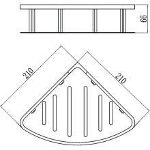 Полка угловая 21х21 см Savol S-002677