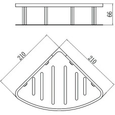 Полка угловая 21х21 см Savol S-002677