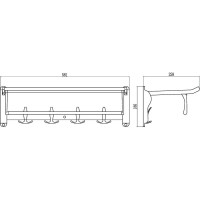 Полка для полотенец откидная 58,1 см Savol 6099B