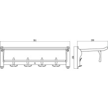 Полка для полотенец откидная 58,1 см Savol 6099B