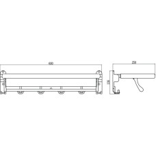 Полка для полотенец откидная 60 см Savol S-007099