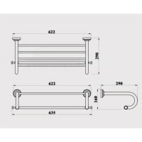 Полка для полотенец 63,5 см Magliezza Primavera 80316-CR