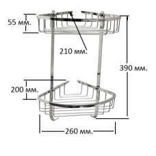 Полка угловая Magliezza Fiore 80102-BR