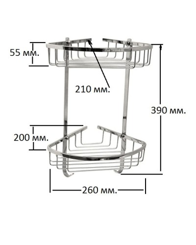 Полка угловая Magliezza Fiore 80102-BR