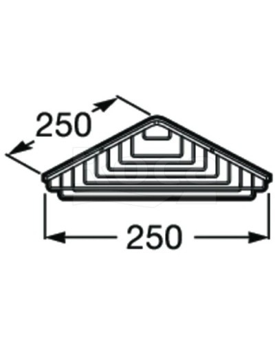 Полка угловая 25х25 см Roca Nuova 816534001