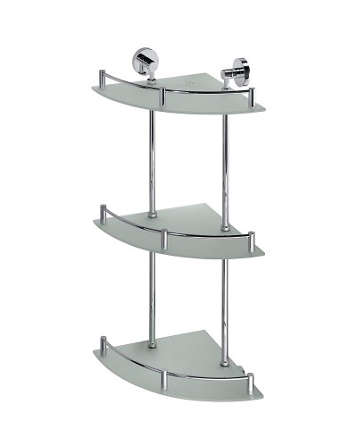 Стеклянная полка Bemeta Omega 104202152 угловая Хром