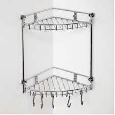 Полка корзина WasserKRAFT K-1222 угловая Хром