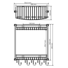 Полка корзина WasserKRAFT K-1422 Хром