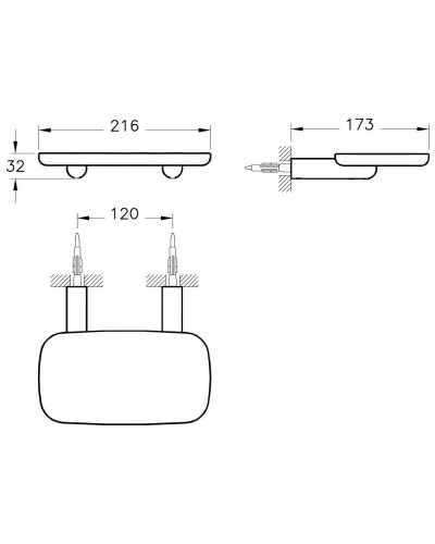 Полка 21,6 см Vitra Eternity A44882