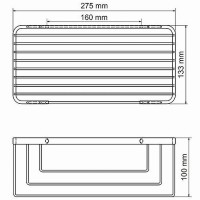Полка корзина WasserKRAFT Exter K-744 Светлая бронза