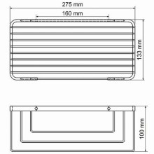 Полка корзина WasserKRAFT Exter K-744 Светлая бронза