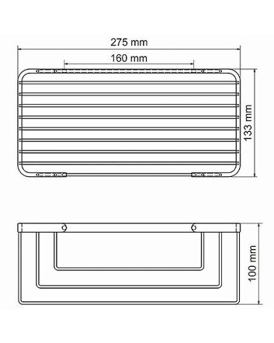 Полка корзина WasserKRAFT Exter K-744 Светлая бронза