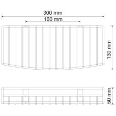 Полка корзина WasserKRAFT Ammer K-1311 Хром матовый