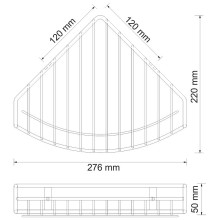Полка корзина WasserKRAFT Ammer K-1511 угловая Хром матовый
