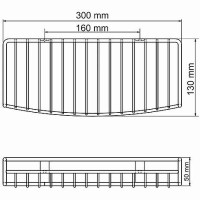 Полка корзина WasserKRAFT Exter K-1611 Светлая бронза
