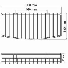 Полка корзина WasserKRAFT Exter K-1611 Светлая бронза