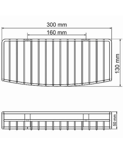 Полка корзина WasserKRAFT Exter K-1611 Светлая бронза
