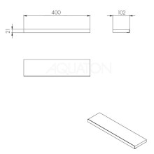 Полка дуб орегон Акватон Лофт Урбан 1A255503LQX50
