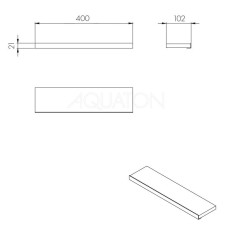 Полка дуб орегон Акватон Лофт Урбан 1A255503LQX50