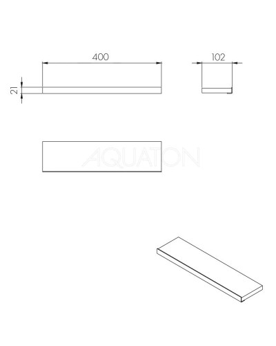 Полка дуб орегон Акватон Лофт Урбан 1A255503LQX50