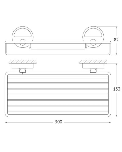 Полка 30 см FBS Luxia LUX 049