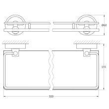 Полка 30 см FBS Luxia LUX 013