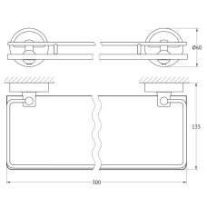 Полка 30 см FBS Luxia LUX 013