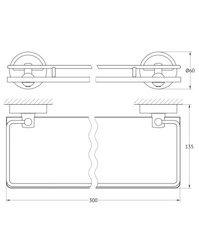 Полка 30 см FBS Luxia LUX 013