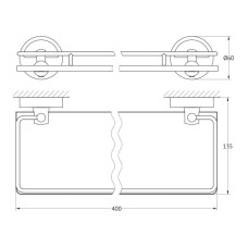 Полка 40 см FBS Luxia LUX 014