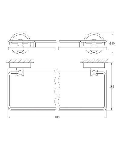 Полка 40 см FBS Luxia LUX 014