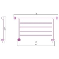 Полка для полотенец 43,8 см состаренная латунь Сунержа 051-2012-4370