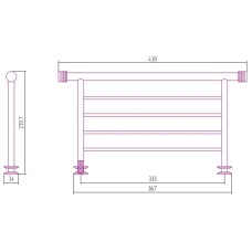 Полка для полотенец 43,8 см сатин Сунержа 071-2012-4370