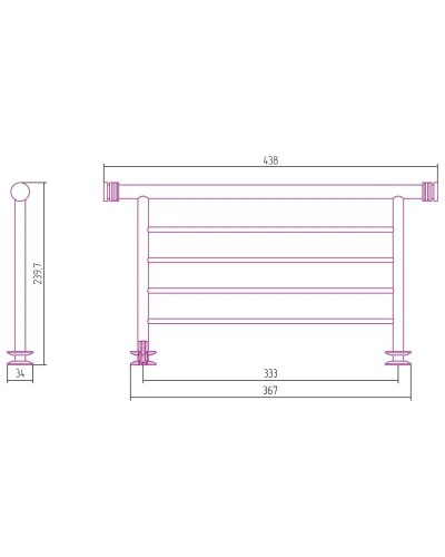 Полка для полотенец 43,8 см темный титан муар Сунержа 15-2012-4370